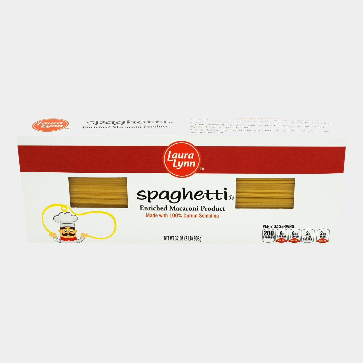 4 Bags Laura Lynn Spaghetti Pasta, 32 oz