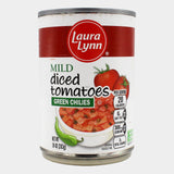 6 Cans Laura Lynn Mild Diced Tomatoes & Chilies, 10 oz
