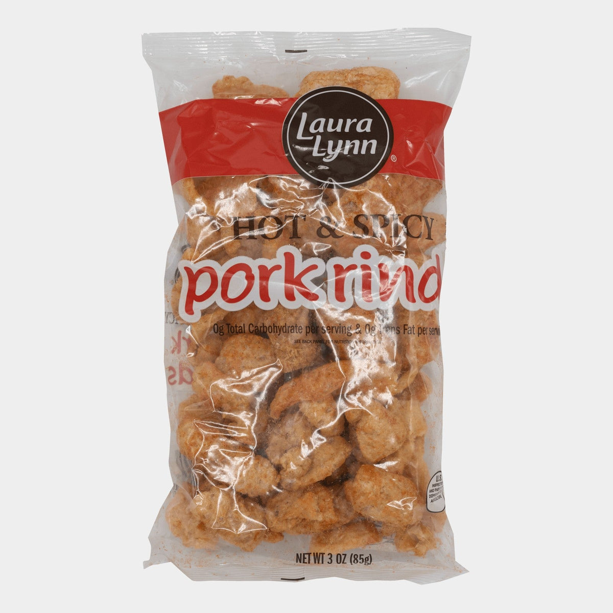 Laura Lynn Hot & Spicy Pork Rinds, 3 oz
