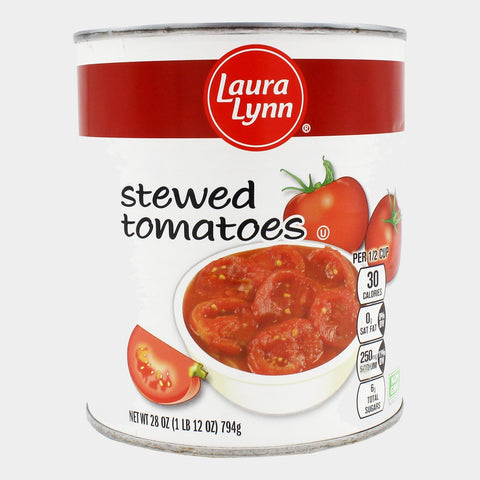 4 Cans Laura Lynn Stewed Tomatoes, 28 oz