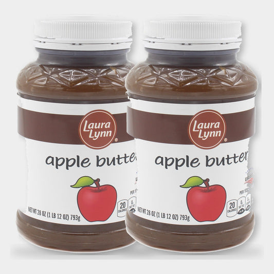 2 Jars Laura Lynn Apple Butter, 28 oz