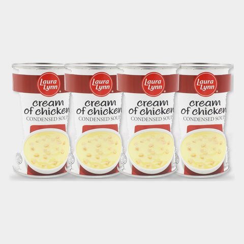 4 Cans Laura Lynn Cream of Chicken Soup Condensed, 26 oz