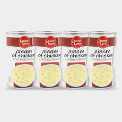 4 Cans Laura Lynn Cream of Chicken Soup Condensed, 26 oz