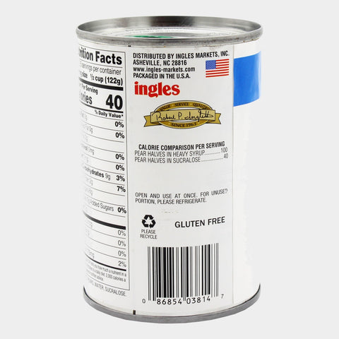 4 Cans Laura Lynn No Sugar Added Pear Halves (Splenda), 14.5 oz