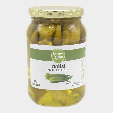 3 Jars Laura Lynn Mild Pickled Okra, 16 oz