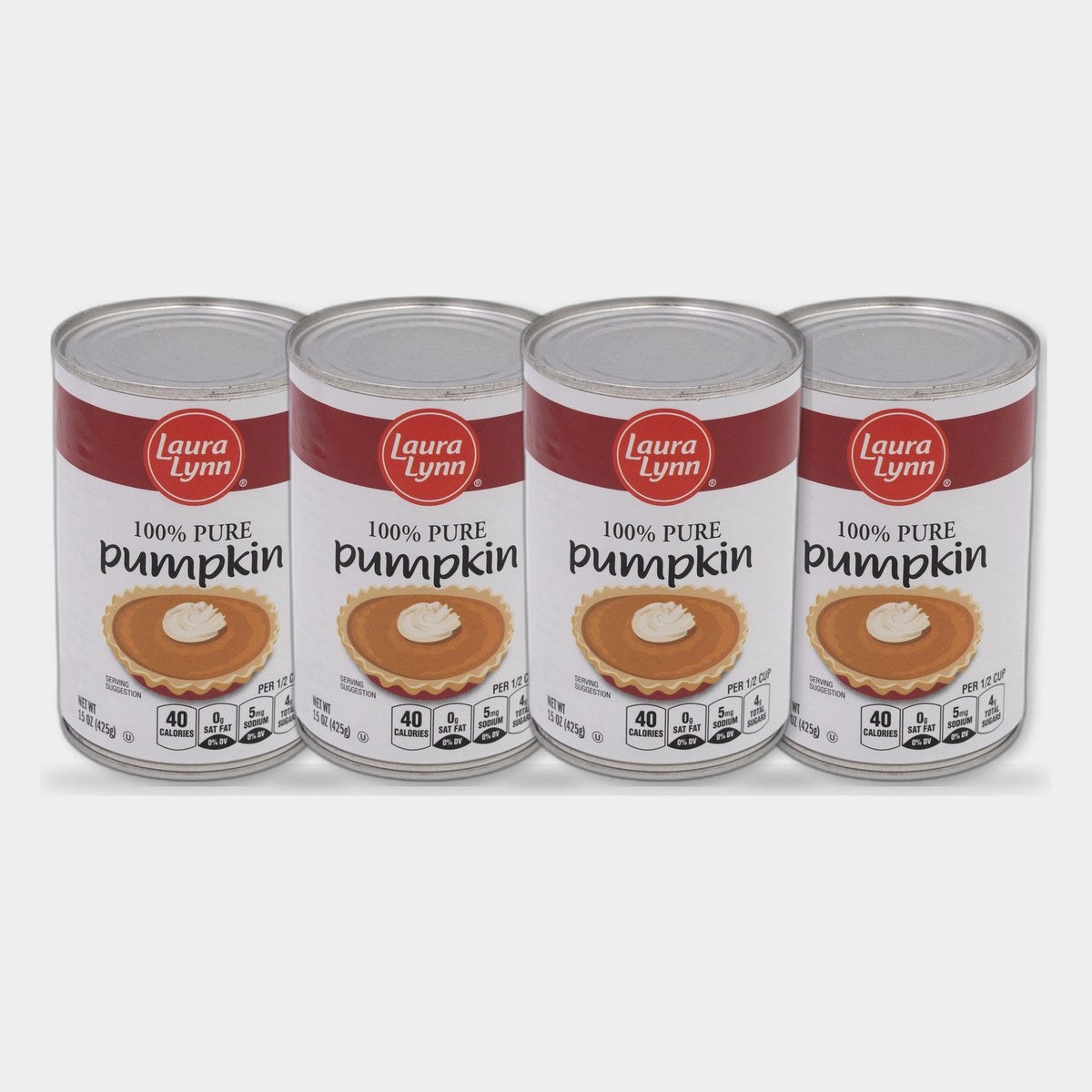 4 Cans Laura Lynn Pumpkin, 15 oz