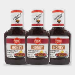 3 Bottles Laura Lynn Honey Bbq Sauce, 18 oz