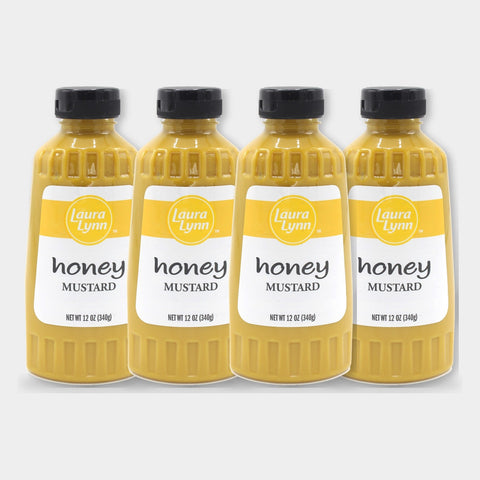 4 Bottles Laura Lynn Honey Mustard, 12 oz