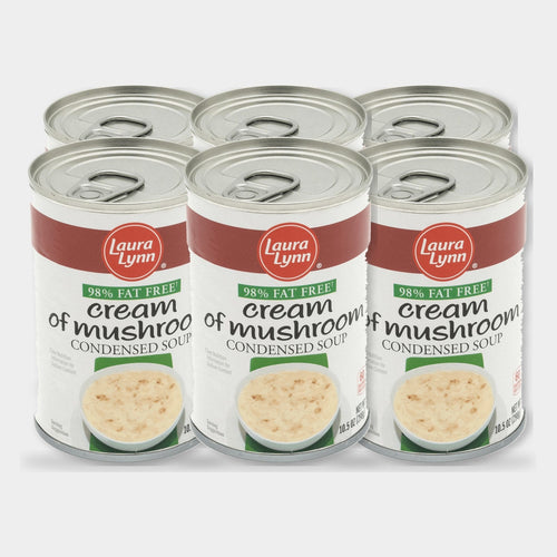 6 Cans Laura Lynn 98% Fat Free Cream of Mushroom Soup Condensed, 10.75 oz