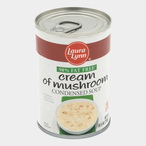 6 Cans Laura Lynn 98% Fat Free Cream of Mushroom Soup Condensed, 10.75 oz