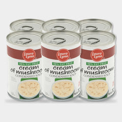 6 Cans Laura Lynn 98% Fat Free Cream of Mushroom Soup Condensed, 10.75 oz