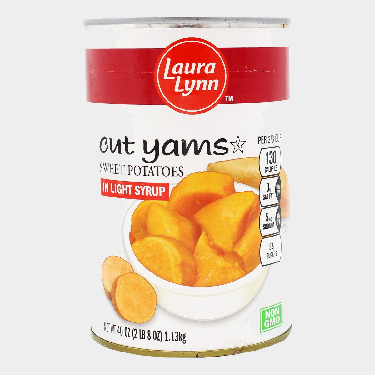 4 Cans Laura Lynn Cut Yams, 40 oz