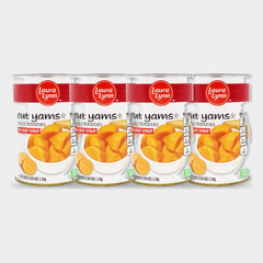 4 Cans Laura Lynn Cut Yams, 40 oz