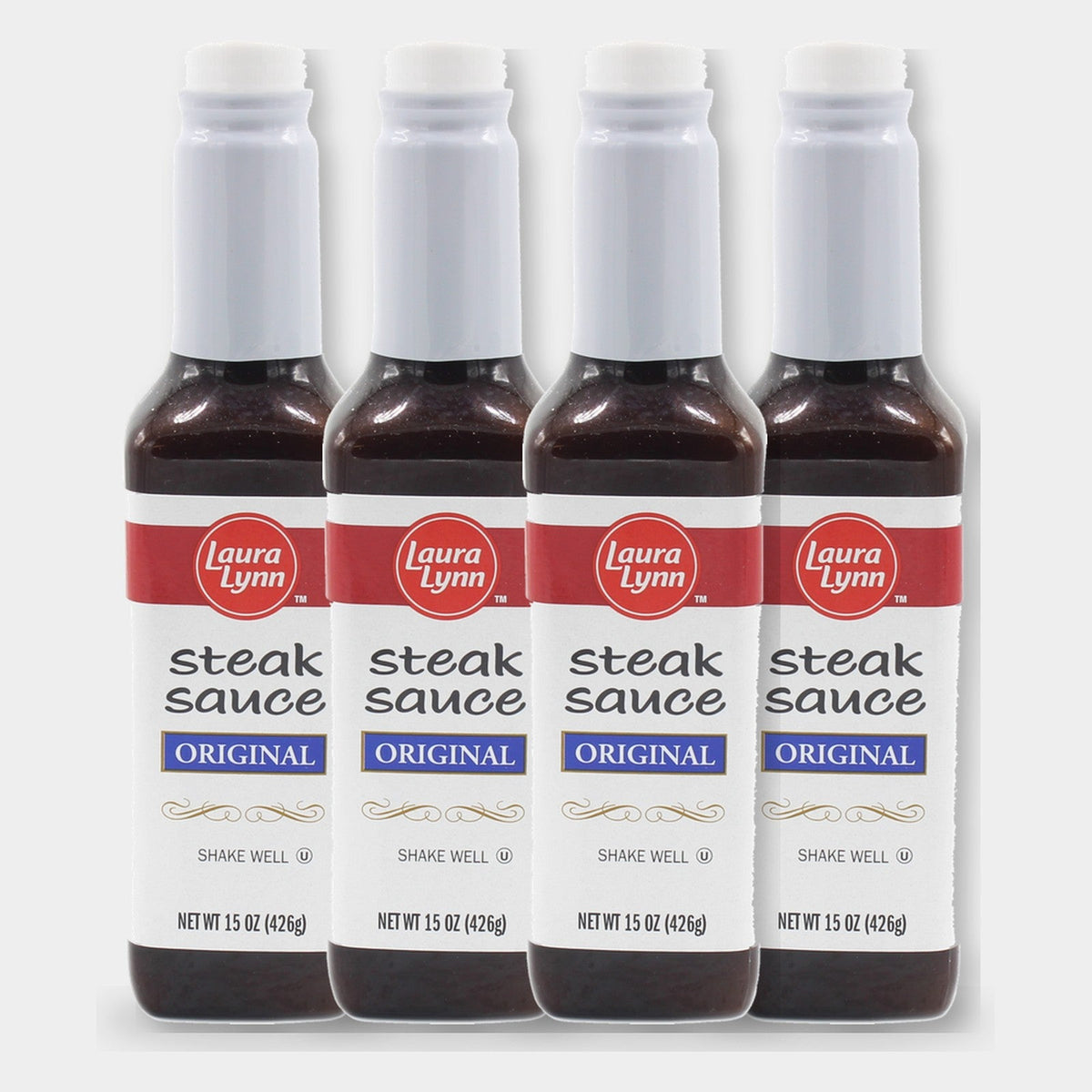 4 Bottles Laura Lynn Steak Sauce, 15 oz