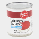 6 Cans Laura Lynn No Salt Added Tomato Sauce, 8 oz