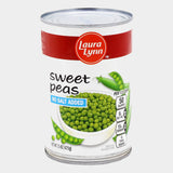 6 Cans Laura Lynn Fancy Sweet Peas No Salt, 15 oz