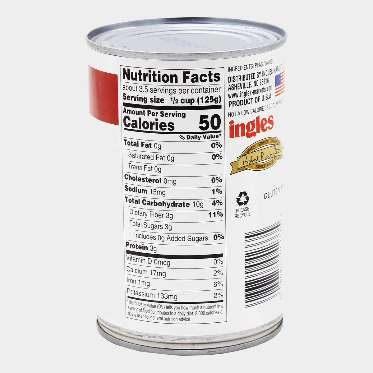 6 Cans Laura Lynn Fancy Sweet Peas No Salt, 15 oz