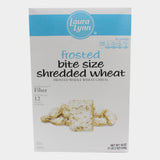 2 Boxes Laura Lynn Frosted Bite Size Shredded Wheat Cereal, 18 oz