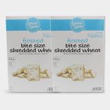 2 Boxes Laura Lynn Frosted Bite Size Shredded Wheat Cereal, 18 oz