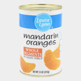 4 Cans Laura Lynn Mandarin Oranges, 15 oz