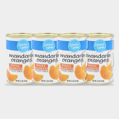 4 Cans Laura Lynn Mandarin Oranges, 15 oz