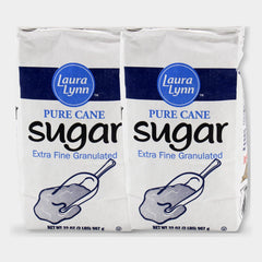 2 Bags Laura Lynn Pure Cane Sugar, 2 lb