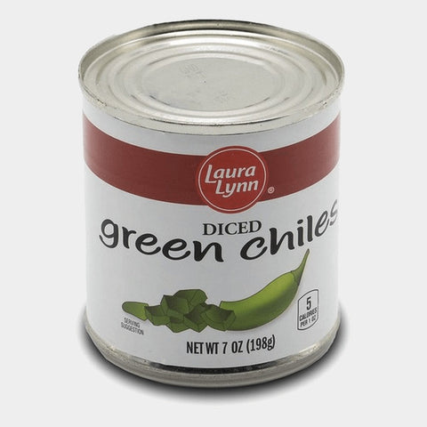 3 Jars Laura Lynn Diced Green Chilies, 7 oz