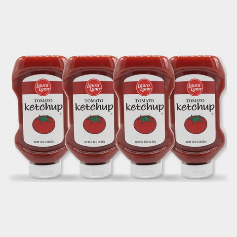 4 Bottles Laura Lynn Squeeze Ketchup, 32 oz