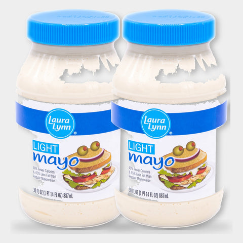 2 Jars Laura Lynn Light Mayonnaise, 30 oz