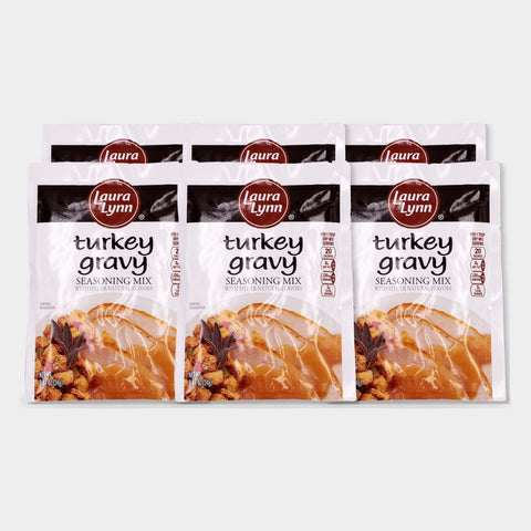 6 Packets Laura Lynn Turkey Gravy Seasoning Mix, 0.87 oz