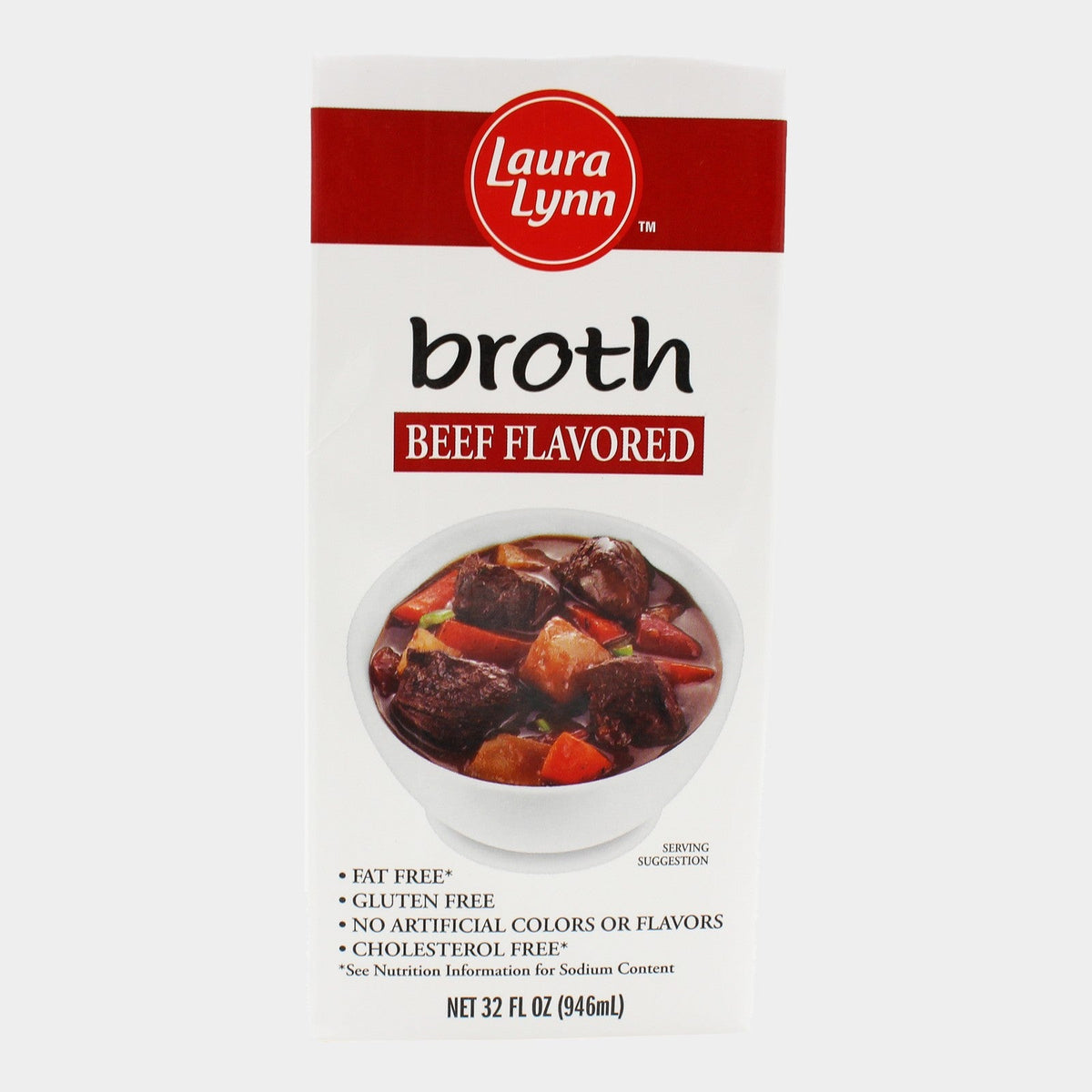 3 Cartons Laura Lynn Beef Broth, 32 oz