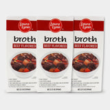 3 Cartons Laura Lynn Beef Broth, 32 oz