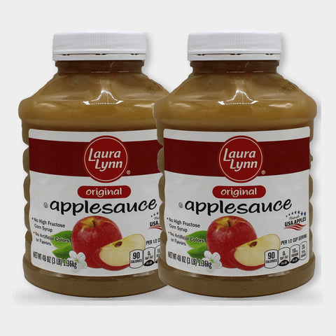 2 Jars Laura Lynn Applesauce, 48 oz