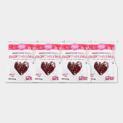 4 Cans Laura Lynn Sweetened Dried Cranberries, 6 oz
