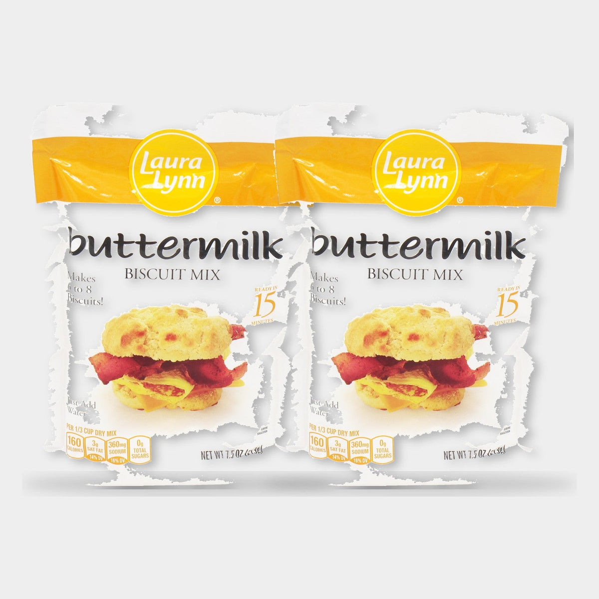 2 Boxes Laura Lynn Biscuit Mix Buttermilk, 7.6 oz