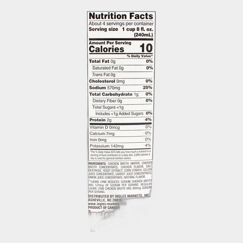 3 Cartons Laura Lynn Low Sodium Chicken Broth, 32 oz
