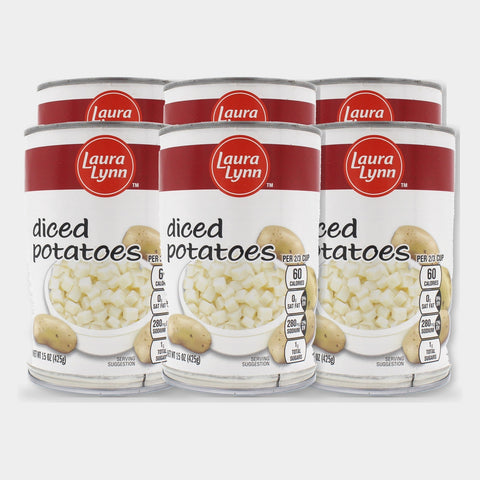 6 Cans Laura Lynn Fancy Diced Potatoes, 15 oz