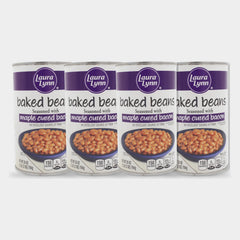 4 Cans Laura Lynn Baked Beans Maple Cured Bacon, 28 oz