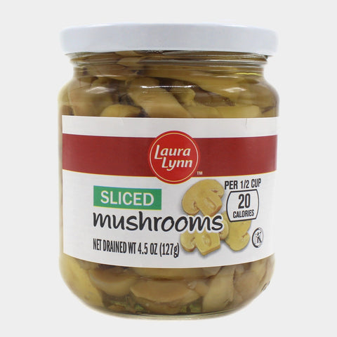 6 Cans Laura Lynn Sliced Mushrooms, 4.5 oz