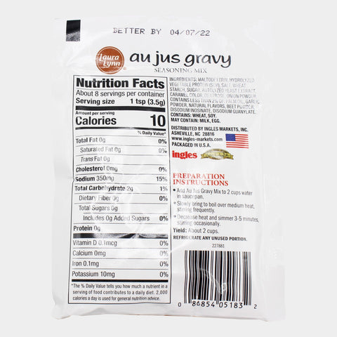 6 Packets Laura Lynn Au Jus Seasoning Mix, 1 oz