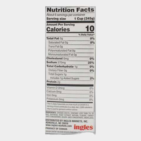 4 Cans Laura Lynn Reduced Sodium Chicken Broth, 48 oz