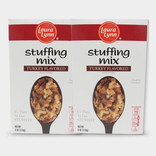 2 Boxes Laura Lynn Turkey Stuffing Mix, 6 oz