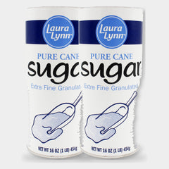 2 Bags Laura Lynn Pure Cane Sugar Canister, 16 oz