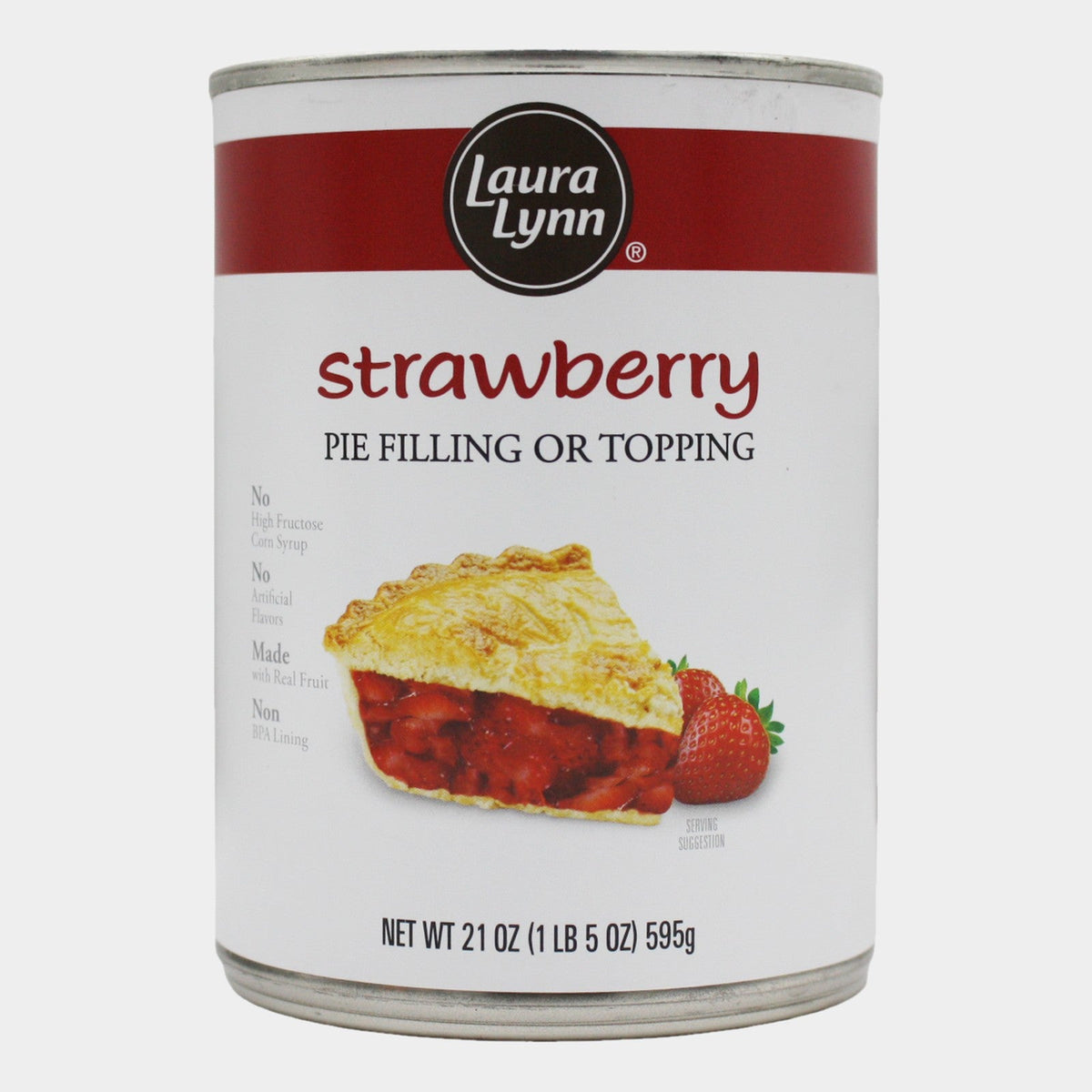 4 Cans Laura Lynn Strawberry Pie Filling, 21 oz