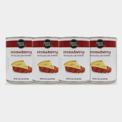 4 Cans Laura Lynn Strawberry Pie Filling, 21 oz