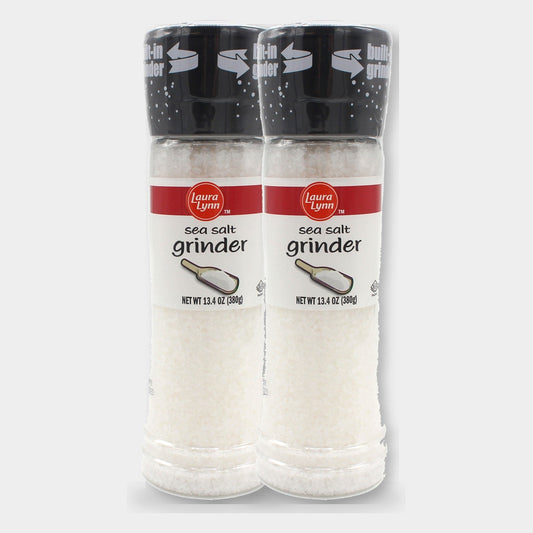 2 Jars Laura Lynn Sea Salt Grinder, 13.4 oz
