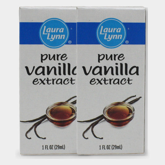 2 Jars Laura Lynn Pure Vanilla Extract, 1 oz