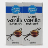 2 Jars Laura Lynn Pure Vanilla Extract, 1 oz