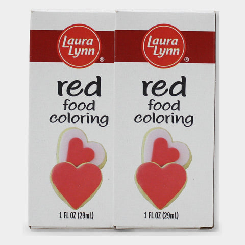 2 Jars Laura Lynn Red Food Coloring, 1 oz