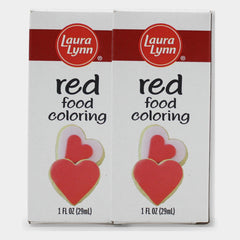 2 Jars Laura Lynn Red Food Coloring, 1 oz